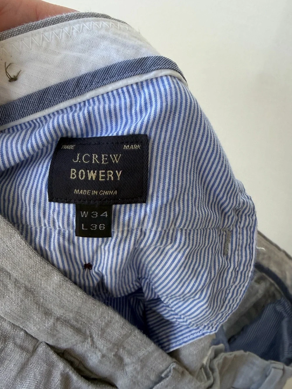J.Crew Bowery 100% Baird McNutt Linen Dress Pants size 34x36
